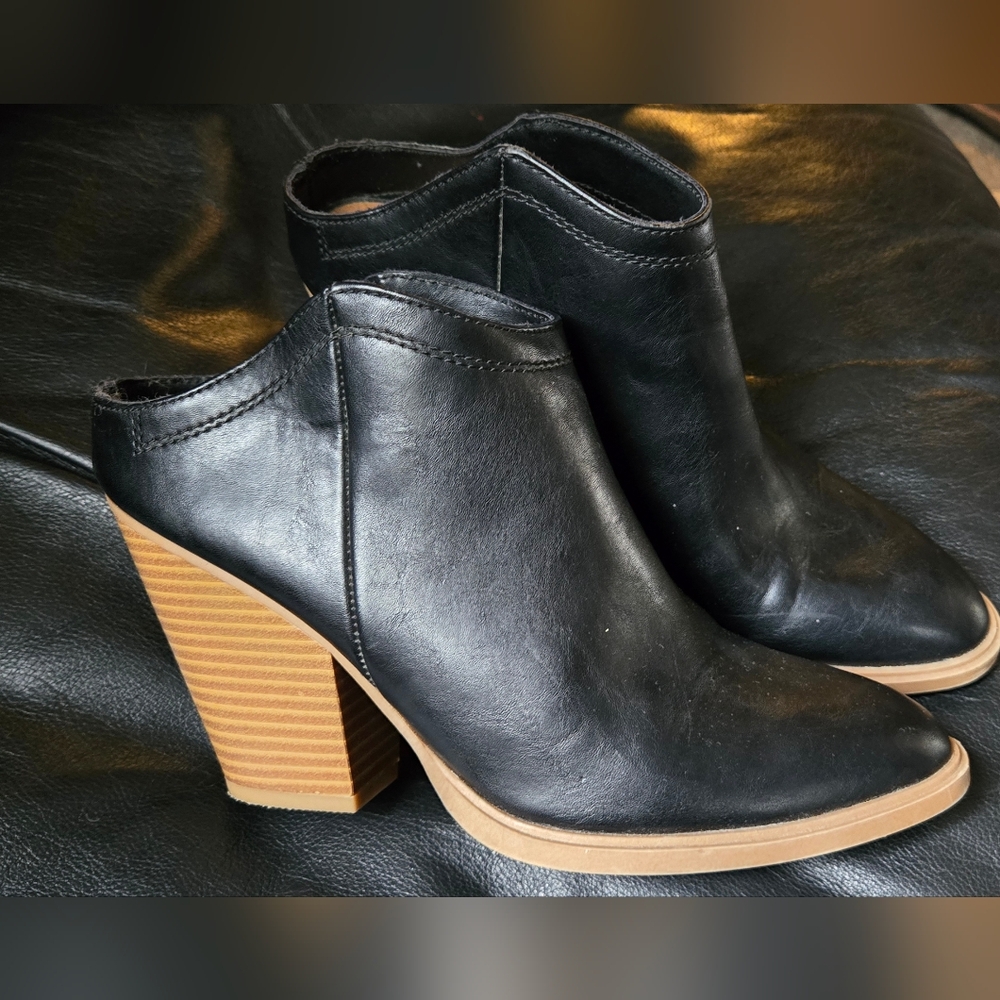 DV for Target like NEW Black Leather Ankle Boots sz7 - Picture 3 of 9